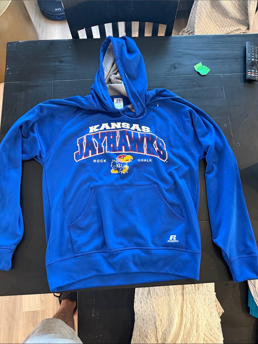 Russell Athletic Kansas Jayhawks Blue Hooded Sweatshirt